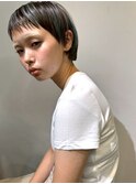 ショートマッシュ ハイライト ブリーチ ダブルカラー ブルー