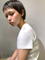 ヴヴ(Bub)&nbsp;ショートマッシュ ハイライト ブリーチ ダブルカラー ブルー