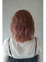 ソレイユバイエルズ(soleil by ailes)&nbsp;ミディアムボブ×ピンクベージュ