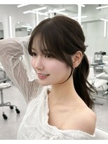 アマトウキョウ アユンチェ(AMA TOKYO×AYUNCHE)&nbsp;韓国ヘア　2wayバング  レイヤーカット くびれヘア  顔周り/