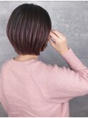 ショートバレイヤージュ_ピンクパープル_アンニュイショート