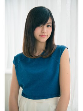 美容室 ファクト(fact) 乾かすだけ◎艶感ストレート×透明感美肌ナチュラルカラー