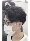 センターパートマッシュ
