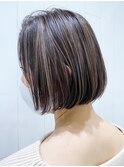 3Dハイライトボブ_くすみブルーミニウルフテラコッタ_ba328941