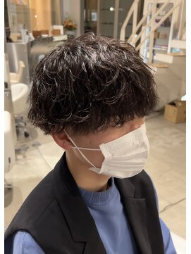 ブランコジーサウス(BLANCO G South) 波巻きスパイラルパーマ　ツーブロック　マッシュ　骨格補正