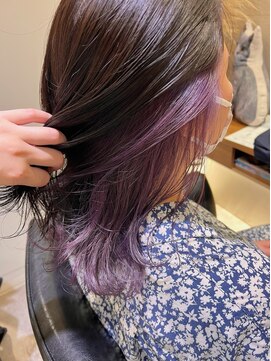 シェル 国分寺(shell) インナーカラー/パープルカラー/ブリーチカラー/10代20代30代