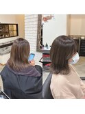 ハイトーングレージュ/外ハネくびれヘア☆五反田美容院