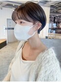 丸みショート_グレージュカラーボブウルフココア_ba419231