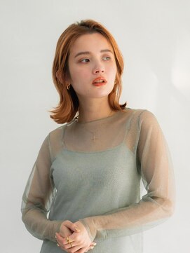 アグ ヘアー ジュエン 三島駅前店(Agu hair juen) 大人な外ハネミディアムボブ　１