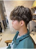 刈り上げマッシュ×ツイストスパイラルパーマ