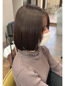 ワープ 青葉台(WARP) 透明感ブラウン内巻きボブ