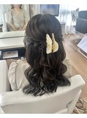 ハーフアップ