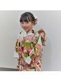 七五三7歳　着付け　ヘアメイク