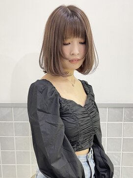 マアム ジー 明大前店(ma'am Zee) 結べるボブ×パープルベージュ