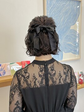 メク(meku) 短めボブのハーフアップ＊