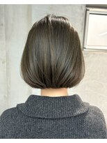 ハロ(Halo)&nbsp;切りっぱなしボブ/ワンレンボブ/ブリーチなし/オリーブ/韓国