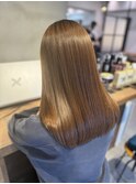 髪質改善ストレートベージュ春夏カラートリートメント