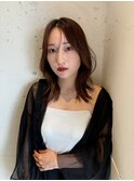 大人っぽい！くびれミディアムレイヤー#レイヤーカット