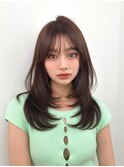 前髪顔まわり韓国ヘアレイヤーカットサイドバンク2wayバンク韓国