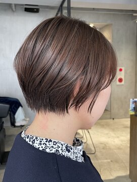 エリマ 調布(elima) レディースショートボブワンカラーモカブラウンカラー