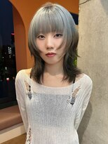 プロス(Pros) ルーツカラー/アイスブルー/シャギーレイヤー/ウルフヘア