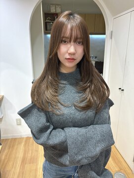 チョコレートブラウン/レイヤーカット/韓国ヘア