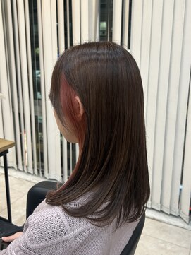 エリス ウメダ(Eliss umeda) ショコラブラウン×ピンクイヤリング