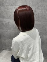 ルイス(L'wis)&nbsp;ピンクブラウン学割U24ケアブリーチ渋谷10代20代30代暖色系ボブ