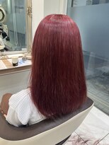 アッシュ 保土ヶ谷店(Ash)&nbsp;ブリーチ有り髪質改善ダブルカラー　ワインレッド