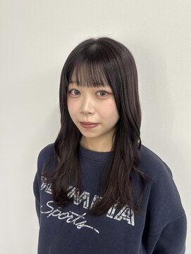 ラーム 福岡香椎店(rame) レイヤーカット、パープルカラー