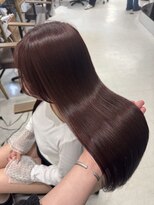 ハピネス 梅田茶屋町店(HAPPINESS)&nbsp;レイヤーカット/韓国ヘア/ブリーチなし/暖色/ピンクブラウン