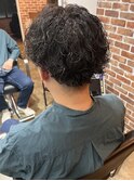 爽やかメンズショートメンズパーマメンズウェーブヘアアッシュ