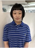 【YOKE】レイヤーボブオン眉ハッシュボブダークグレー地毛風