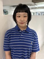 ヨーク(YOKE) 【YOKE】レイヤーボブオン眉ハッシュボブダークグレー地毛風