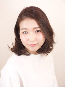 チャクラ アルカ ヘアサロン(Chakura arka Hair Salon) パーマ　ボブ　フロント長め　ミディアム　[アッシュブラウン]