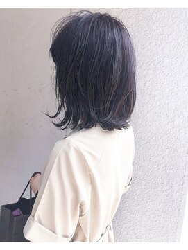 ヘアーアンドアトリエ マール(Hair&Atelier Marl) 【Marl】ブラックラベンダーの外ハネボブ♪