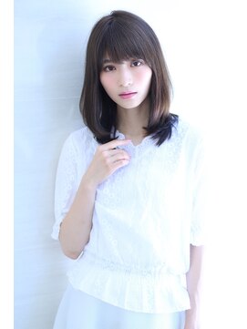 オーロ 宝塚店(ORO) アッシュブラウンの大人かわいいブランジュ小顔くびれセミディ