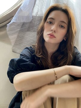 シークエンス 外苑前(SEAQUENCE) 韓国風レイヤー艶ボルドー大人ヘルシーくびれヘア外苑前白髪染め