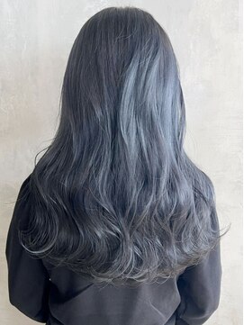 アルバム 渋谷パルコ(ALBUM) ブルーブラック_グレージュカラーボブウルフ_ba355971