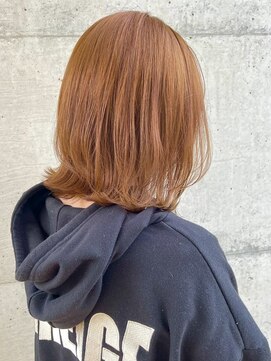 ヒート バイ アンカットラウンジ 渋谷(HEAT by UNCUT&LOUNGE) ダブルカラー/オレンジベージュ/ケアブリーチ/オレンジカラー