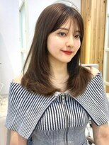 アフロートリノ(AFLOAT Leino)&nbsp;2wayバング 韓国前髪 シースルー ミディアム くびれ