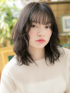 カバーヘア ブリス 戸田公園西口店(COVER HAIR bliss) ■暗髪抜け感外巻きパーマくびれヘア214戸田公園20代30代40代