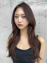 ビューブルー 亀戸錦糸町(VIEW BLUE)&nbsp;美髪カールピンクブラウン韓国レイヤーロングセミディ2wayバング