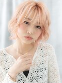 ブリーチシースルーバング前下がりショートp古河10代20代