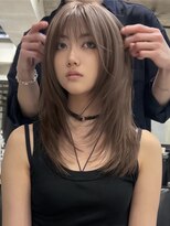 サイン 表参道(SIGN)&nbsp;韓国ヘアーハッシュカットレイヤーカットグレージュブリーチ無し