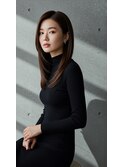 大人のセミロングストレートレイヤースタイル