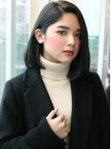 マチルダボブピンクベージュインナーグレージュハイライト大人