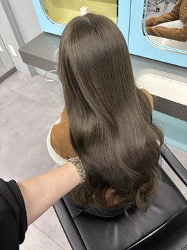 ノー バイ イオエ 西梅田(no. by ioe) ブリーチなしカラー/髪質改善/ミルクティーベージュ/小顔ヘア