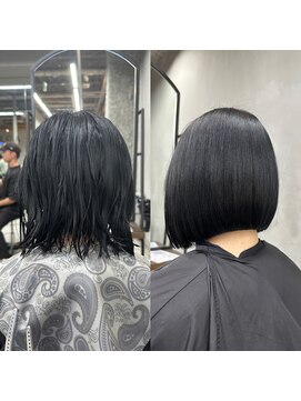 サロウィン 広島(SALOWIN) 縮毛矯正×ボブ