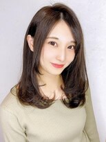 ニーフ 恵比寿(neaf) くびれヘアアプリコットオレンジハイライトカラー